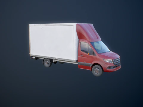 Generic Tail Lift Box Van Used 3D Model