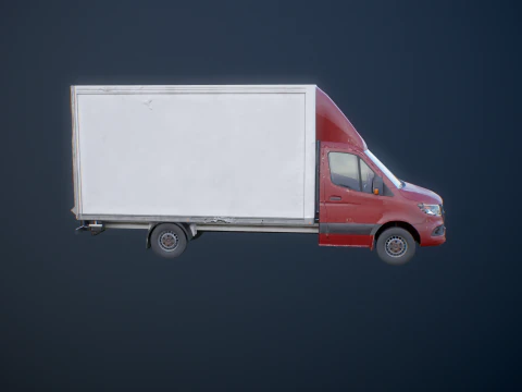 Generic Tail Lift Box Van Used 3D Model