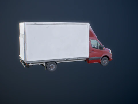 Generic Tail Lift Box Van Used 3D Model
