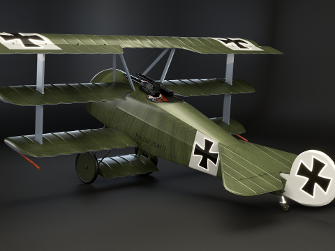 Fokker DR1 3D Model