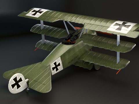 Fokker DR1 3D Model