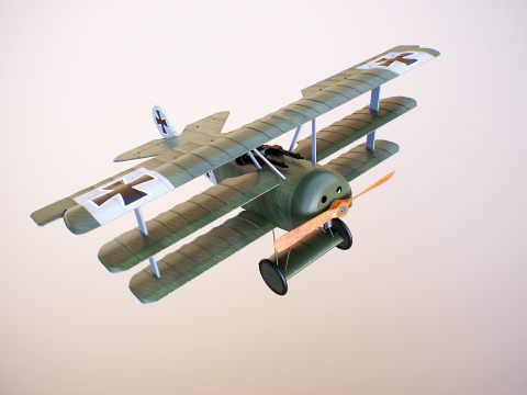Fokker DR1 3D Model
