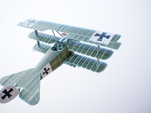 Fokker DR1 3D Model