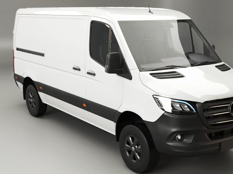Mercedes Sprinter 4x4 teto baixo UE Modelo 3D