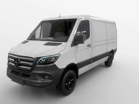Mercedes Sprinter 4x4 teto baixo UE Modelo 3D