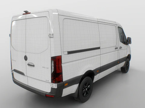 Mercedes Sprinter 4x4 teto baixo UE Modelo 3D