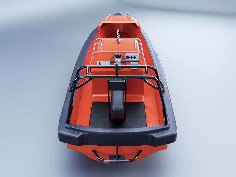 Scialuppa di salvataggio a motore veloce Modello 3D