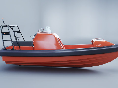 Scialuppa di salvataggio a motore veloce Modello 3D