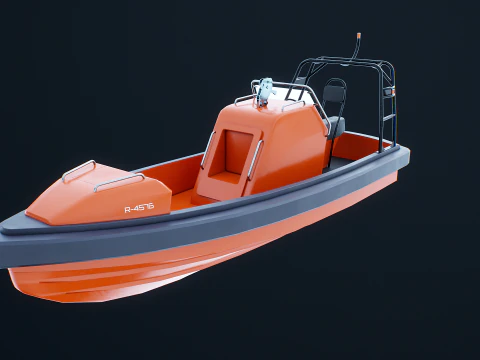 Scialuppa di salvataggio a motore veloce Modello 3D