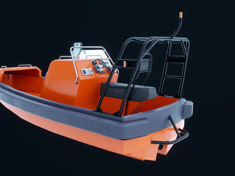 Scialuppa di salvataggio a motore veloce Modello 3D