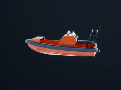 Scialuppa di salvataggio a motore veloce Modello 3D