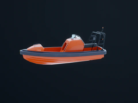 Scialuppa di salvataggio a motore veloce Modello 3D