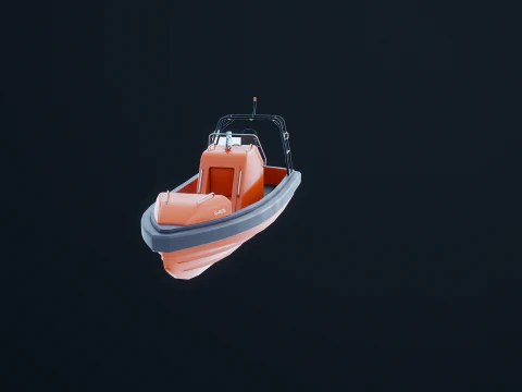 Scialuppa di salvataggio a motore veloce Modello 3D