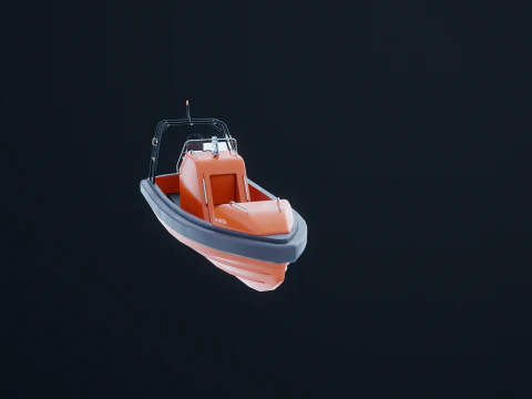 Scialuppa di salvataggio a motore veloce Modello 3D