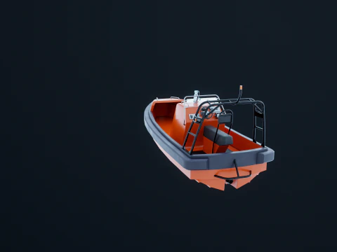 Scialuppa di salvataggio a motore veloce Modello 3D