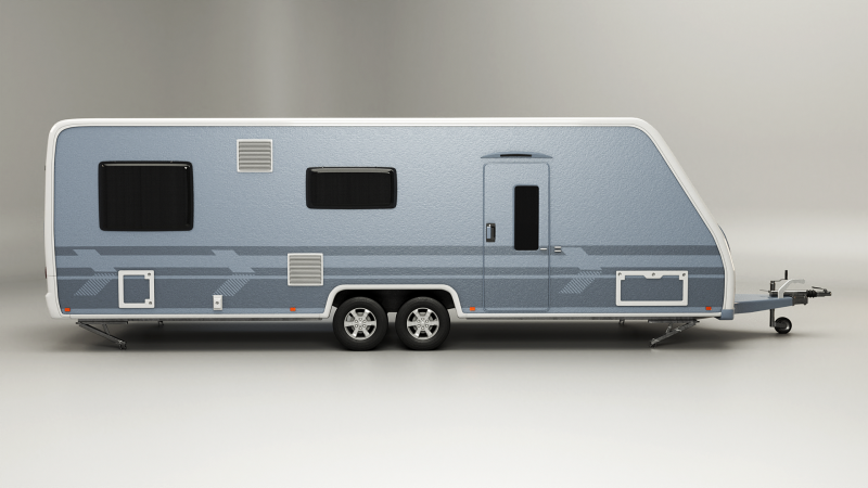 Caravana de acampamento longa Modelo 3D .c4d .max .obj .3ds .fbx .stl .blend 