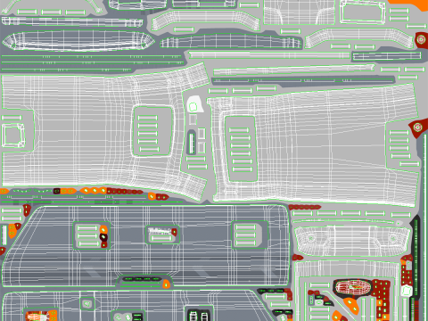 Caravana de acampamento longa Modelo 3D