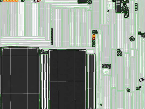 Tekstur Sisi Tirai Mercedes Sprinter Tautliner Van PBR Model 3D