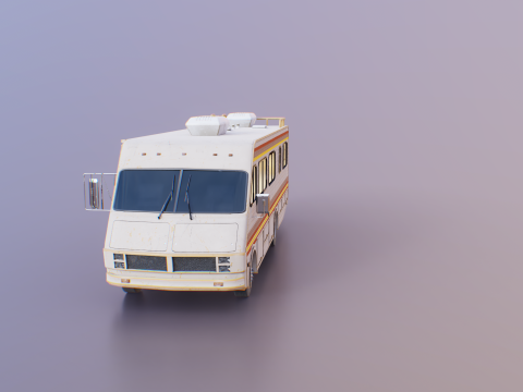 क्लासिक मोटरहोम 1986 पुराना 3D मॉडल