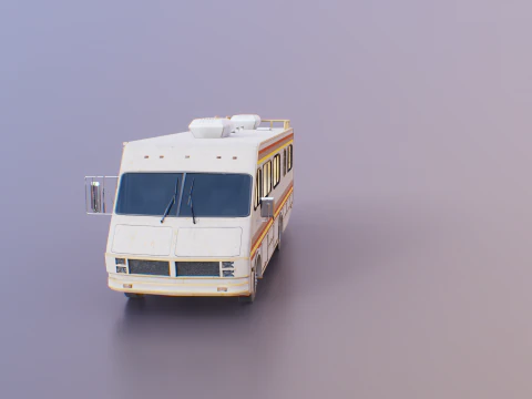 Classic Motorhome 1986 Aged 3D Model
