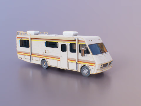 Classic Motorhome 1986 Aged 3D Model