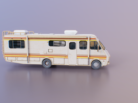 क्लासिक मोटरहोम 1986 पुराना 3D मॉडल
