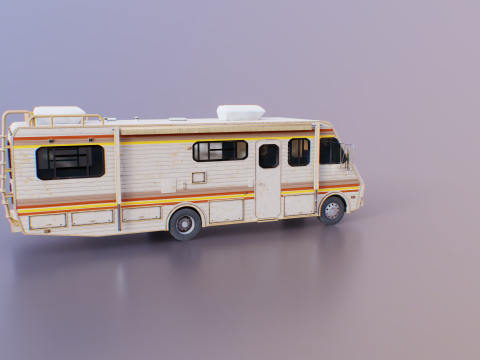 क्लासिक मोटरहोम 1986 पुराना 3D मॉडल