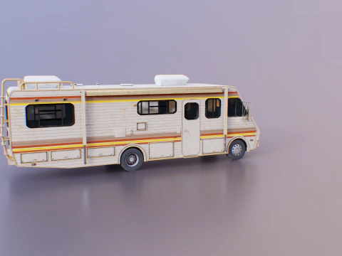 Classic Motorhome 1986 Aged 3D Model