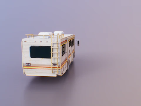 Classic Motorhome 1986 Aged 3D Model