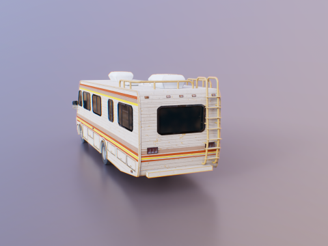 क्लासिक मोटरहोम 1986 पुराना 3D मॉडल
