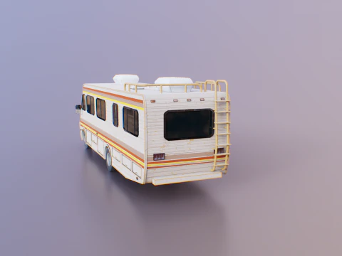 Classic Motorhome 1986 Aged 3D Model