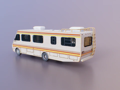 Classic Motorhome 1986 Aged 3D Model