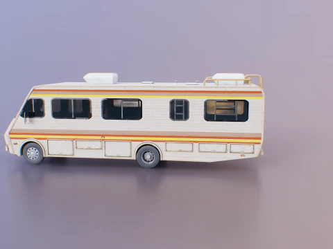 Classic Motorhome 1986 Aged 3D Model