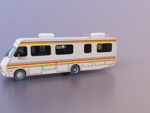 क्लासिक मोटरहोम 1986 पुराना 3D मॉडल