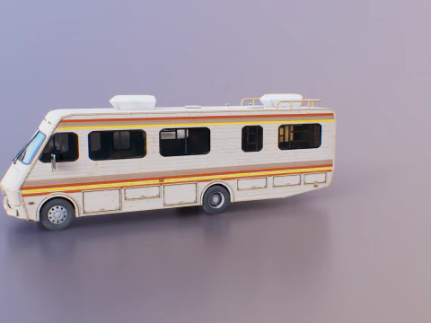 Classic Motorhome 1986 Aged 3D Model