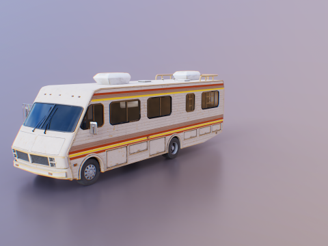 क्लासिक मोटरहोम 1986 पुराना 3D मॉडल
