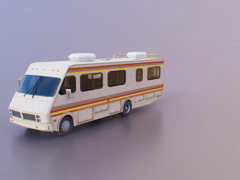 Classic Motorhome 1986 Aged 3D Model