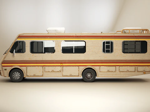 Classic Motorhome 1986 Aged 3D Model