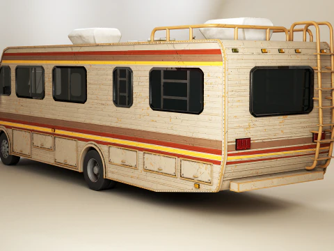 Classic Motorhome 1986 Aged 3D Model