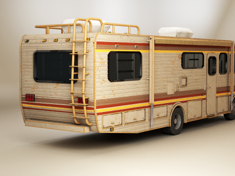 क्लासिक मोटरहोम 1986 पुराना 3D मॉडल