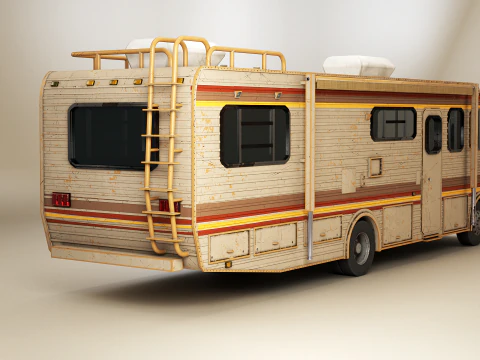 Classic Motorhome 1986 Aged 3D Model