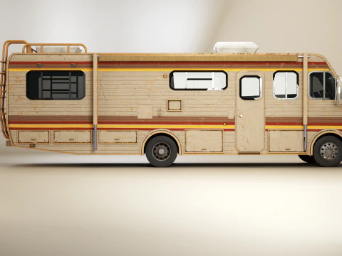 Classic Motorhome 1986 Aged 3D Model