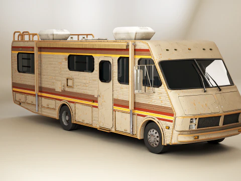 Classic Motorhome 1986 Aged 3D Model