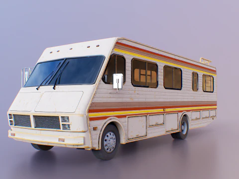 Classic Motorhome 1986 Aged 3D Model