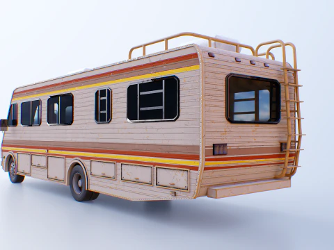 Classic Motorhome 1986 Aged 3D Model