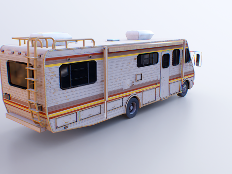 क्लासिक मोटरहोम 1986 पुराना 3D मॉडल