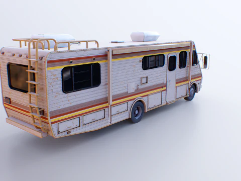 Classic Motorhome 1986 Aged 3D Model