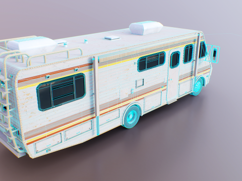 क्लासिक मोटरहोम 1986 पुराना 3D मॉडल