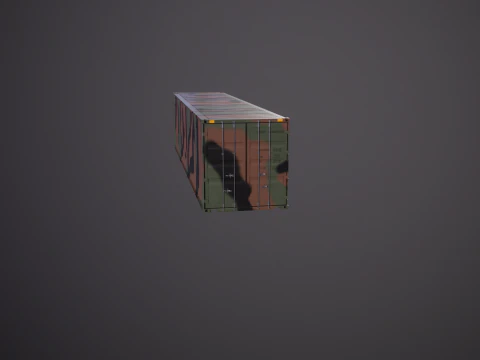 Intermodal Military Shipping Container 40-foot-long 3D Model