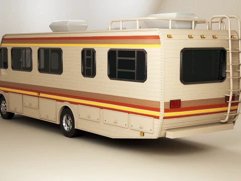 Classic Motorhome 1986 3D Model